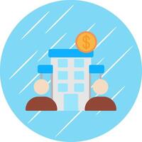 Corporate Finances Flat Circle Icon Design vector