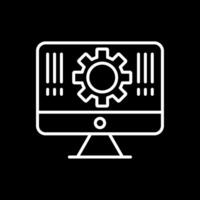 Monitor Line Inverted Icon Design vector