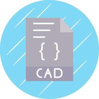 CAD Flat Circle Icon Design vector