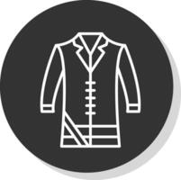 Saco línea sombra circulo icono diseño vector