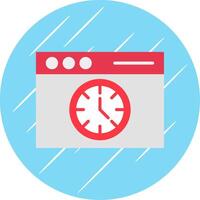 Page Speed Flat Circle Icon Design vector