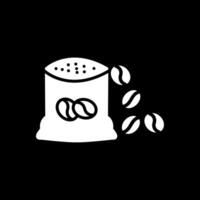 Beans Bag Glyph Inverted Icon Design vector