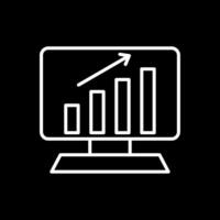 Analytics Line Inverted Icon Design vector