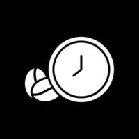 Coffee Time Glyph Inverted Icon Design vector