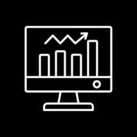 Analytics Line Inverted Icon Design vector