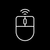 Wireless Mouse Line Inverted Icon Design vector