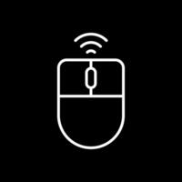 Wireless Mouse Line Inverted Icon Design vector