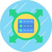 Data Driven Flat Circle Icon Design vector