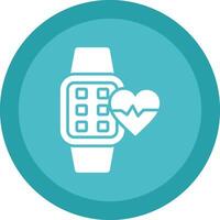 Heart Rate Line Shadow Circle Icon Design vector
