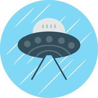 Ufo Flat Circle Icon Design vector