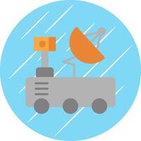 Mars Rover Flat Circle Icon Design vector