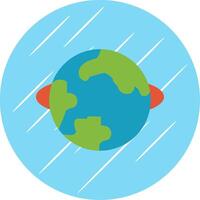 Planet Flat Circle Icon Design vector