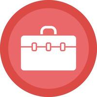 Suitcase Line Shadow Circle Icon Design vector