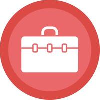 Suitcase Line Shadow Circle Icon Design vector