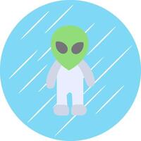 extraterrestre plano circulo icono diseño vector