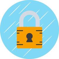 Lock Flat Circle Icon Design vector