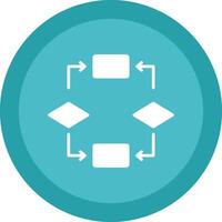 Algorithm Line Shadow Circle Icon Design vector