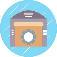 Warehouse Flat Circle Icon Design vector