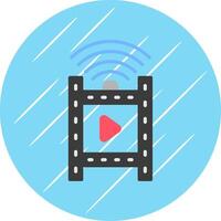 Film Flat Circle Icon Design vector