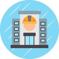 Building Flat Circle Icon Design vector