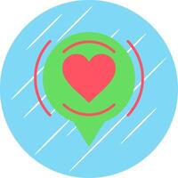 Love Flat Circle Icon Design vector