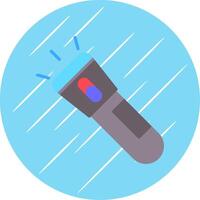 Torch Flat Circle Icon Design vector