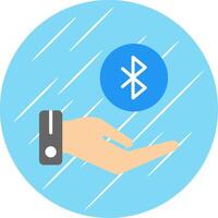 Bluetooth Flat Circle Icon Design vector