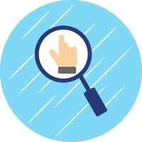 Hand Search Flat Circle Icon Design vector