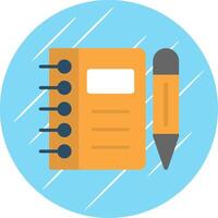 Notebook Flat Circle Icon Design vector