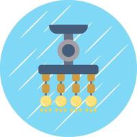 Lamp Flat Circle Icon Design vector