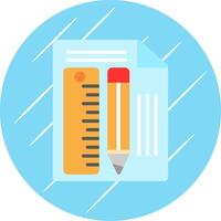 Measuring Tool Flat Circle Icon Design vector