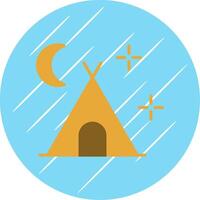 Camping Flat Circle Icon Design vector