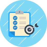 Goals Flat Circle Icon Design vector