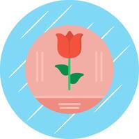 Tulip Flat Circle Icon Design vector