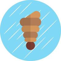 Conch Shell Flat Circle Icon Design vector