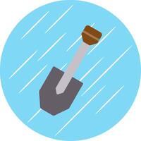 Spade Flat Circle Icon Design vector