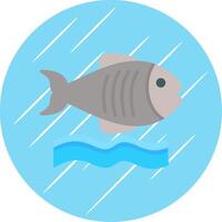 Flounder Flat Circle Icon Design vector