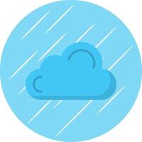 nube plano circulo icono diseño vector