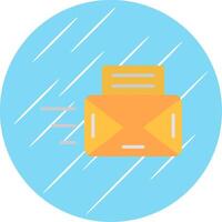 Envelope Flat Circle Icon Design vector