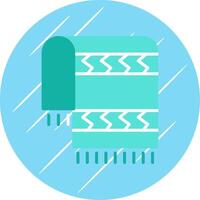 Beach Towel Flat Circle Icon Design vector