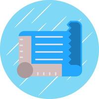 Blueprint Flat Circle Icon Design vector