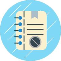 Notes Flat Circle Icon Design vector