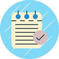 Checklist Flat Circle Icon Design vector