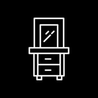 Dresser Line Inverted Icon Design vector