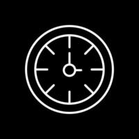 Clock Line Inverted Icon Design vector