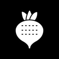 Turnip Glyph Inverted Icon Design vector