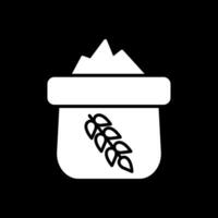 Flour Glyph Inverted Icon Design vector