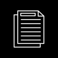 Document Line Inverted Icon Design vector