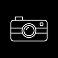 Camera Line Inverted Icon Design vector