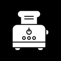 Toaster Glyph Inverted Icon Design vector